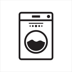 Washer vector icon. Washer flat sign design. Wash machine symbol pictogram. UX UI icon