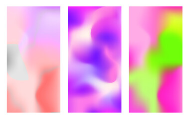Obraz premium Set gradientY2K. Background. Pastel colors. Pink, blue, green, purple.