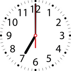 Seven clock vector