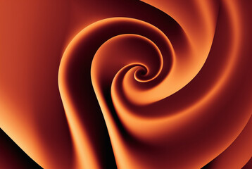 abstract curved spiral background in orange gradient color