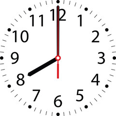 Eight clock vector