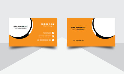 Template corporate business card design.  Business card layout with modern design. Clean advertising  design. Unique professional business card. Minimal corporate design business card design.
