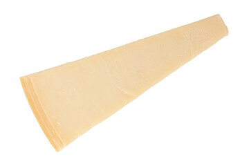 piece of delicious parmesan cheese isolated on white background, package design element, italian food