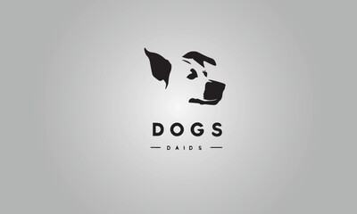 Cute minimal dog silhouette logo