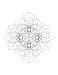 Decorative ornament in ethnic oriental style. Coloring book page. Flower Mandala. Vintage decorative elements. Oriental pattern, vector illustration. Mandalas for coloring book. Mandala patterns.