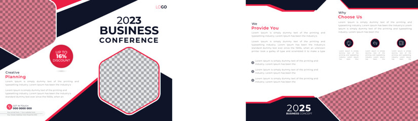 Corporate Creative Business Bifold 4 Page Brochure Flyer, Poster, Template