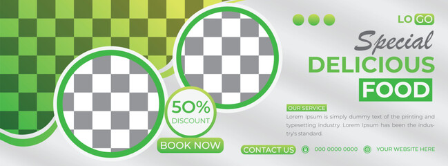 Special Delicious Food Menu Creative Social Media Web Banner Design Template