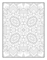 Coloring Page For Adult. Mandala. Vector. Circular pattern in the form of a mandala. Coloring book page. Flower Mandalas. Vintage decorative elements. Mandala Coloring Pages.  Pattern Coloring Page.