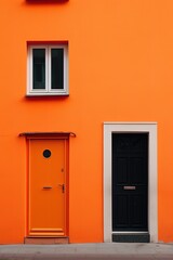 Fototapeta premium Clean minimalist colorful architecture illustration made with Generative AI 