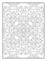 Coloring Page For Adult. Mandala. Vector. Circular pattern in the form of a mandala. Coloring book page. Flower Mandalas. Vintage decorative elements. Mandala Coloring Pages.  Pattern Coloring Page.