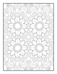 Coloring Page For Adult. Mandala. Vector. Circular pattern in the form of a mandala. Coloring book page. Flower Mandalas. Vintage decorative elements. Mandala Coloring Pages.  Pattern Coloring Page.
