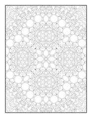 Coloring Page For Adult. Mandala. Vector. Circular pattern in the form of a mandala. Coloring book page. Flower Mandalas. Vintage decorative elements. Mandala Coloring Pages.  Pattern Coloring Page.