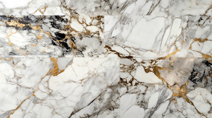 Delicate marble texture in shades of white, light gray, and subtle veins of gold, the polished surface reflects light softly. Wallpaper