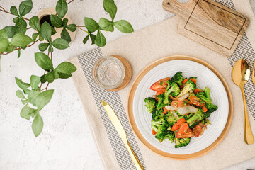healthy vegetarian food for diet and vegan concept.