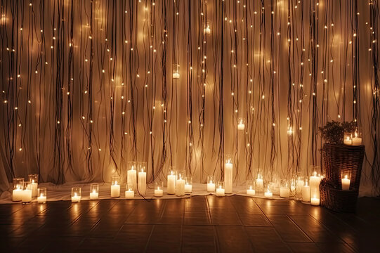 Beautiful backdrop for a Wedding, Prom or special event created with Generative AI technology