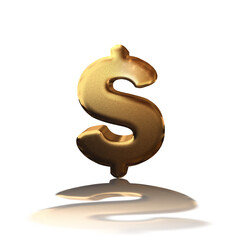 Naklejka premium US dollar or Dollar symbol golden icon