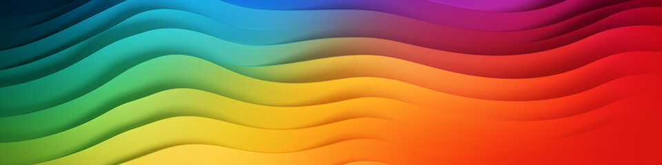 Rainbow waves gradient background colorful banner long square box placeholder advertisement presentation
