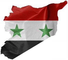 Drapeau/carte de la Syrie