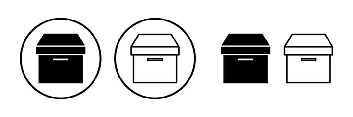 Box icon vector. Box sign. delivery package. parcel box.