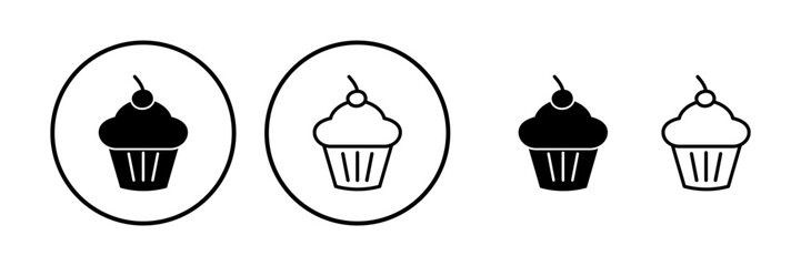 Cup cake icon vector. cake icon. bakery. muffin