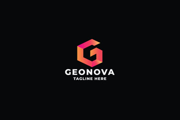 Obraz premium Geonova Cubical G Letter Pro Logo Template 