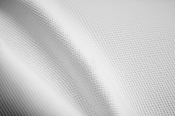 Fototapeta na wymiar close-up view of a white fabric texture. Generative AI
