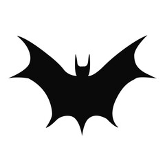 Bat silhouette on transparent background. Black bat illustration. Bat silhouette for Halloween.