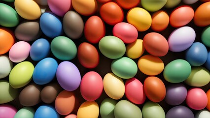 Obraz premium Lots of colorful Easter eggs, pattern, background, illustration