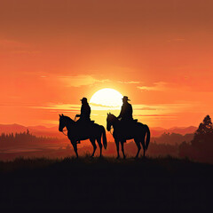 Sunset Trail Ride with Horses