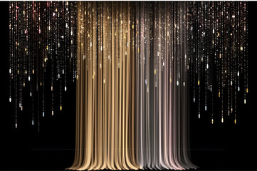 Lux black and gold backdrop created with Generative AI technology