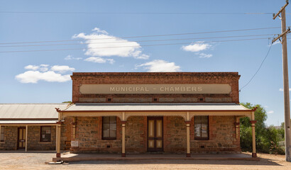 Municipal Chambers in Silverton, New South Wales, Australia. Built in 1889. Used for community meetings and events. 