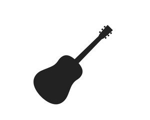 guitar logo vector icon black