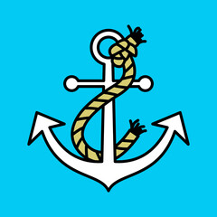 anchor design is used as logo, icon