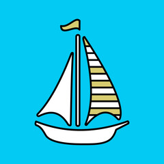 boat design is used as logo, icon