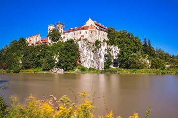Beautiful historic monastery on the Vistula River in Poland.. Benedictine abbey in Tyniec near...