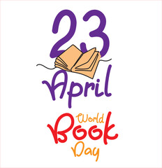 23 april world book day vector illustration 