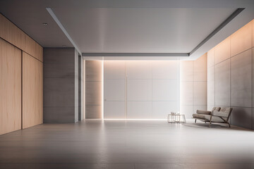 Minimalistic Vibes: A Generative AI Illustration of an Empty Room