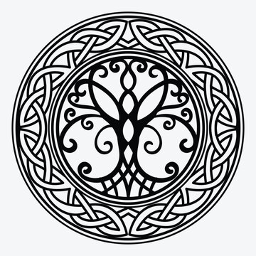 Tree of Life , Yggdrasil vector	
