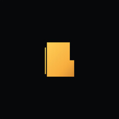 initial l logo design abstract icon