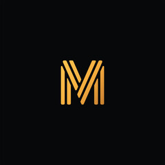 initial m logo design luxury colorful