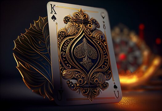 casino cards poker balckjack baccarat oline casino mobile 3d render 3d rendering illustration. Generative AI