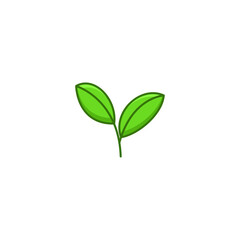 fresh green leaf design vector