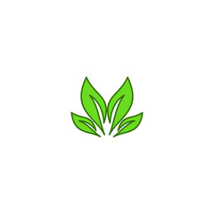 fresh green leaf design vector