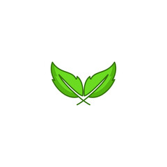 fresh green leaf design vector
