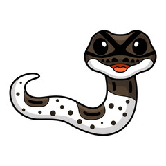 Cute oreo pied ball python cartoon