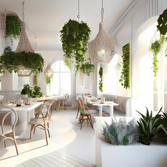 "Tasty Treats: Deliciously Illustrated Café and Restaurant Scene"generative ai
