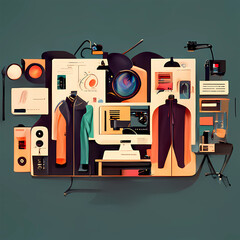 "Immersive Display: Intricate and Captivating Television Screen Design for Your Gaming Setup"
