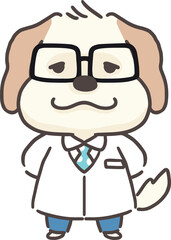 研究員の犬