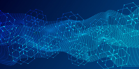 テクノロジー　ネットワーク　ビジネス　背景