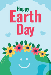 Happy Earth Day Poster Design Template